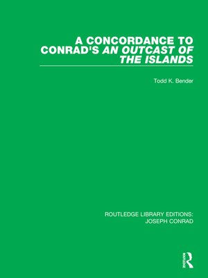 cover image of A Concordance to Conrad's an Outcast of the Islands